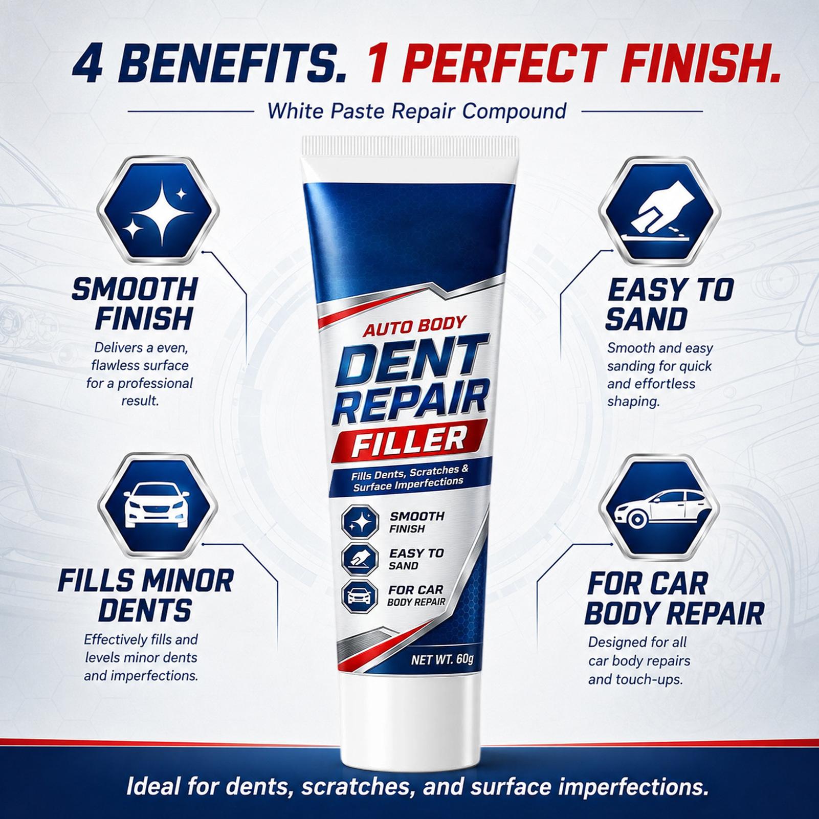 Car Auto Body Dent Repair Fill - огляд і ціна Auto Body Filler